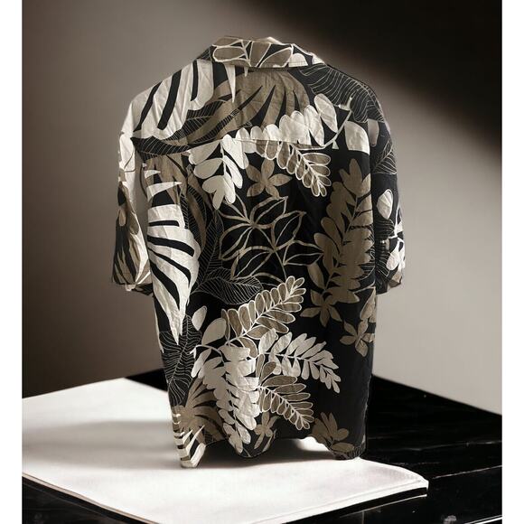 Kalaheo Hawaiian Shirt Men SIZE Large Floral Short Sleeve Rayon Made USA New! - Picture 2 of 6